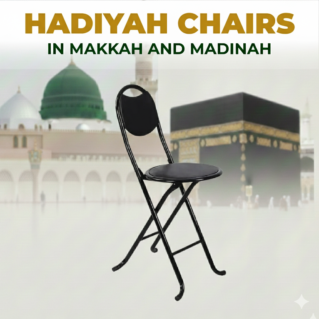 Support comfort in worship within Makkah and Madinah by arranging the placement of a prayer chair in the Haramain.